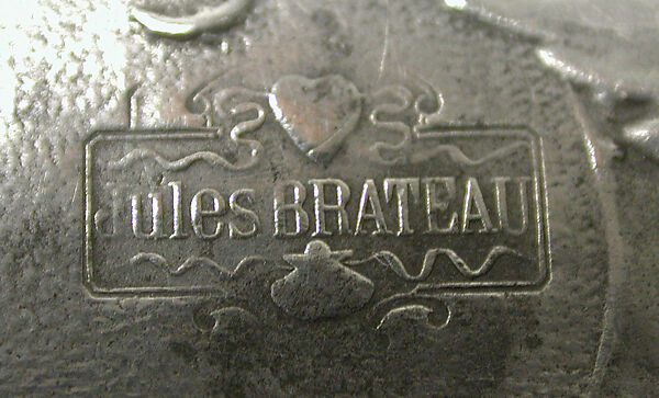 Tray, Jules-Paul Brateau (French, 1844–1923), Pewter, French