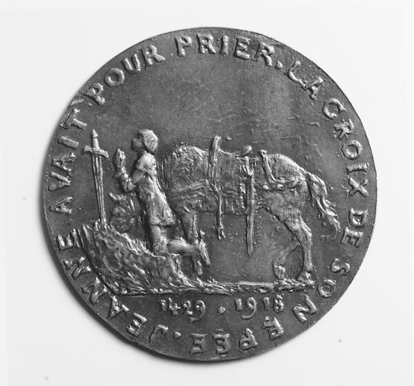 Joan of Arc, Medalist: Pierre Roche (pseudonym of Fernand Massignon) (1855–1922), Bronze uniface medal, French 