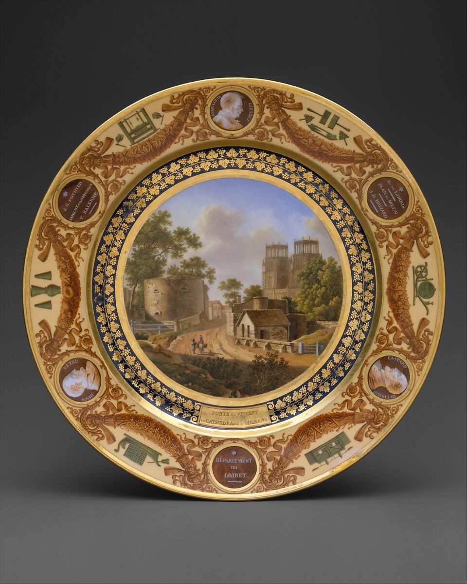 Plate from the "Service Des Départements", Sèvres Manufactory (French, 1740–present), Hard-paste porcelain, French, Sèvres 
