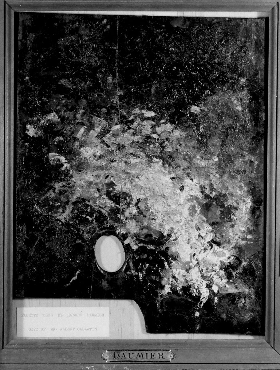 Palette, Honoré Daumier (French, Marseilles 1808–1879 Valmondois), Oil on wood, French