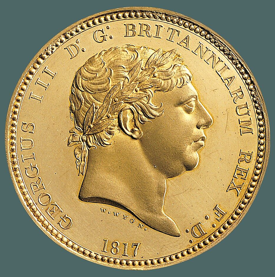 "Three Graces" crown, Medalist: William Wyon (British, Birmingham 1795–1851 Brighton), Gold, British, London 