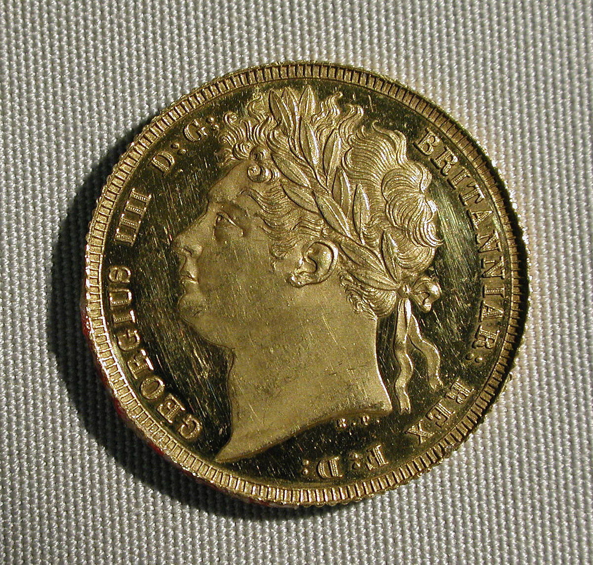 Proof sovereign of George IV (coronation year), Medalist: Benedetto Pistrucci (Italian, 1783–1855, active England), Gold, British 