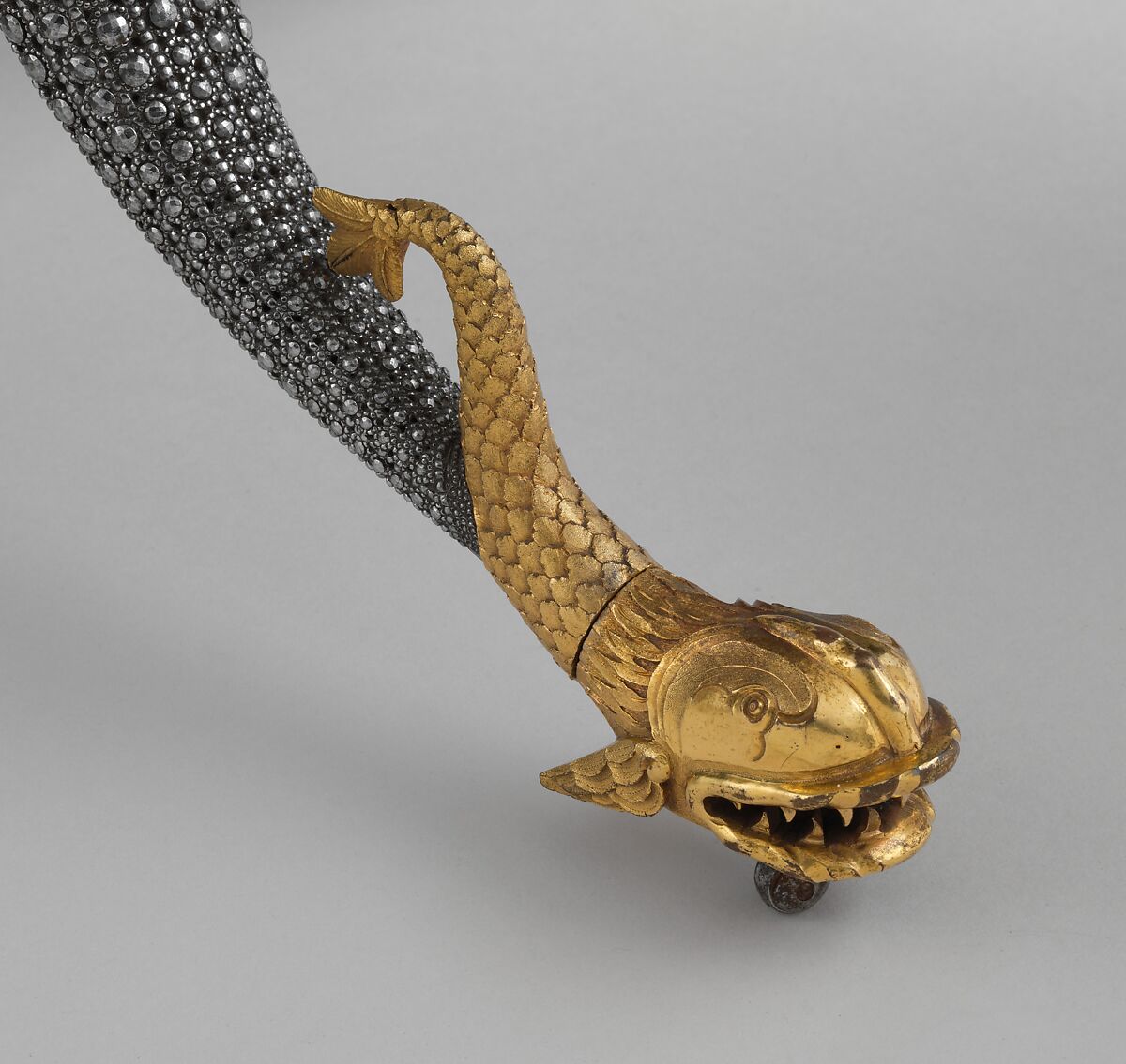 Center table, Imperial Armory, Tula (south of Moscow), Russia, Steel, silver, gilt copper, gilt brass, basswood; replaced mirror glass, Russian, Tula