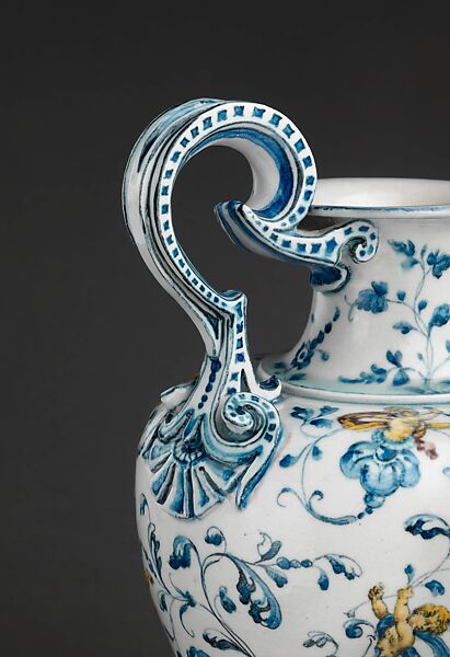 Ewer, Medici Porcelain Manufactory (Italian, Florence, ca. 1575–ca. 1587), Soft-paste porcelain, Italian, Florence