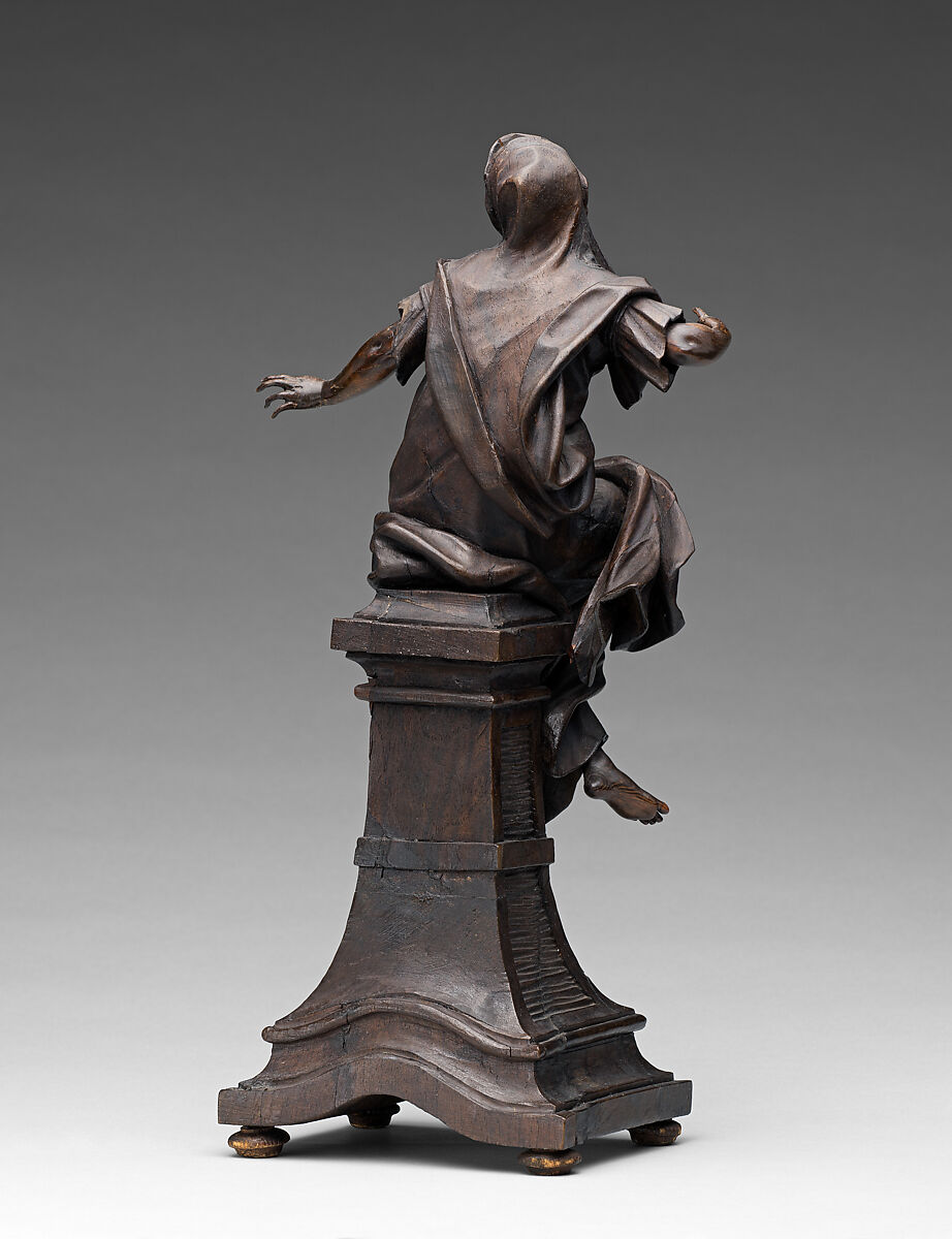 Faith, Hope and Charity, Balthasar Ferdinand Moll (Austrian, 1717–1785), Walnut, dark-stained ivory, Austrian