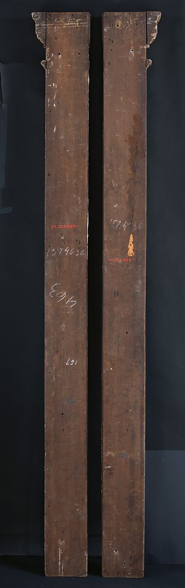 Overmantel mirror, Wood: painted and gilded, French