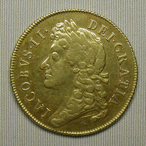 Two guineas coin of James II