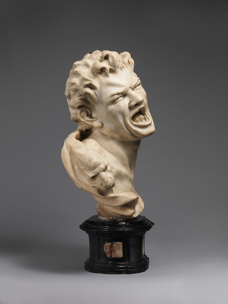 Marsyas, Balthasar Permoser (German, Kammer, near Otting, Chiemgau, Bavaria 1651–1732 Dresden), Marble on a black marble socle inlaid with light marble panels, German, executed Rome or Florence