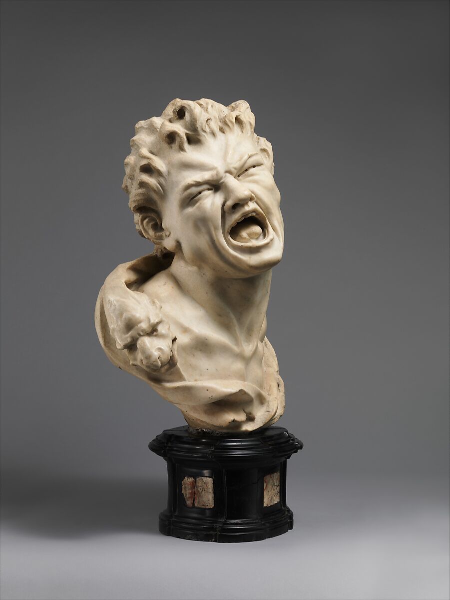 Marsyas, Balthasar Permoser (German, Kammer, near Otting, Chiemgau, Bavaria 1651–1732 Dresden), Marble on a black marble socle inlaid with light marble panels, German, executed Rome or Florence