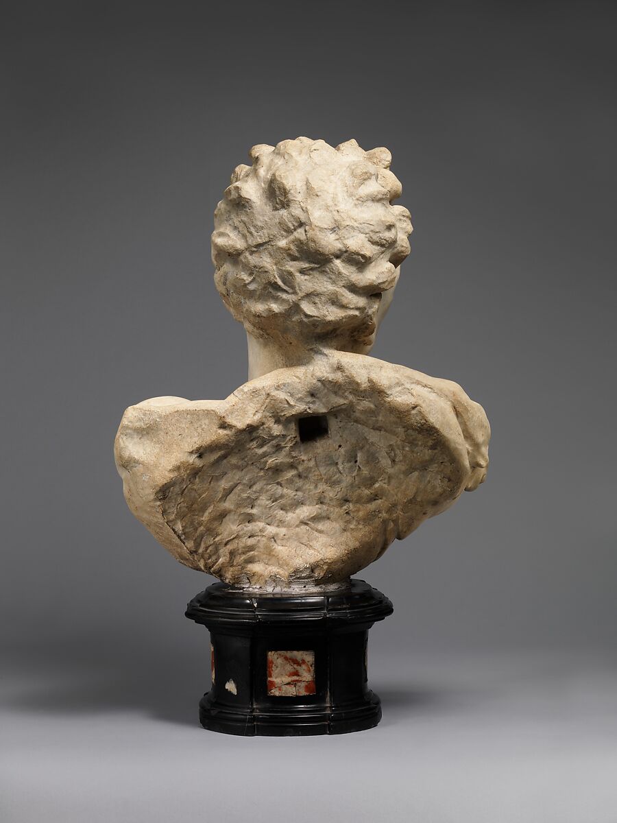 Marsyas, Balthasar Permoser (German, Kammer, near Otting, Chiemgau, Bavaria 1651–1732 Dresden), Marble on a black marble socle inlaid with light marble panels, German, executed Rome or Florence