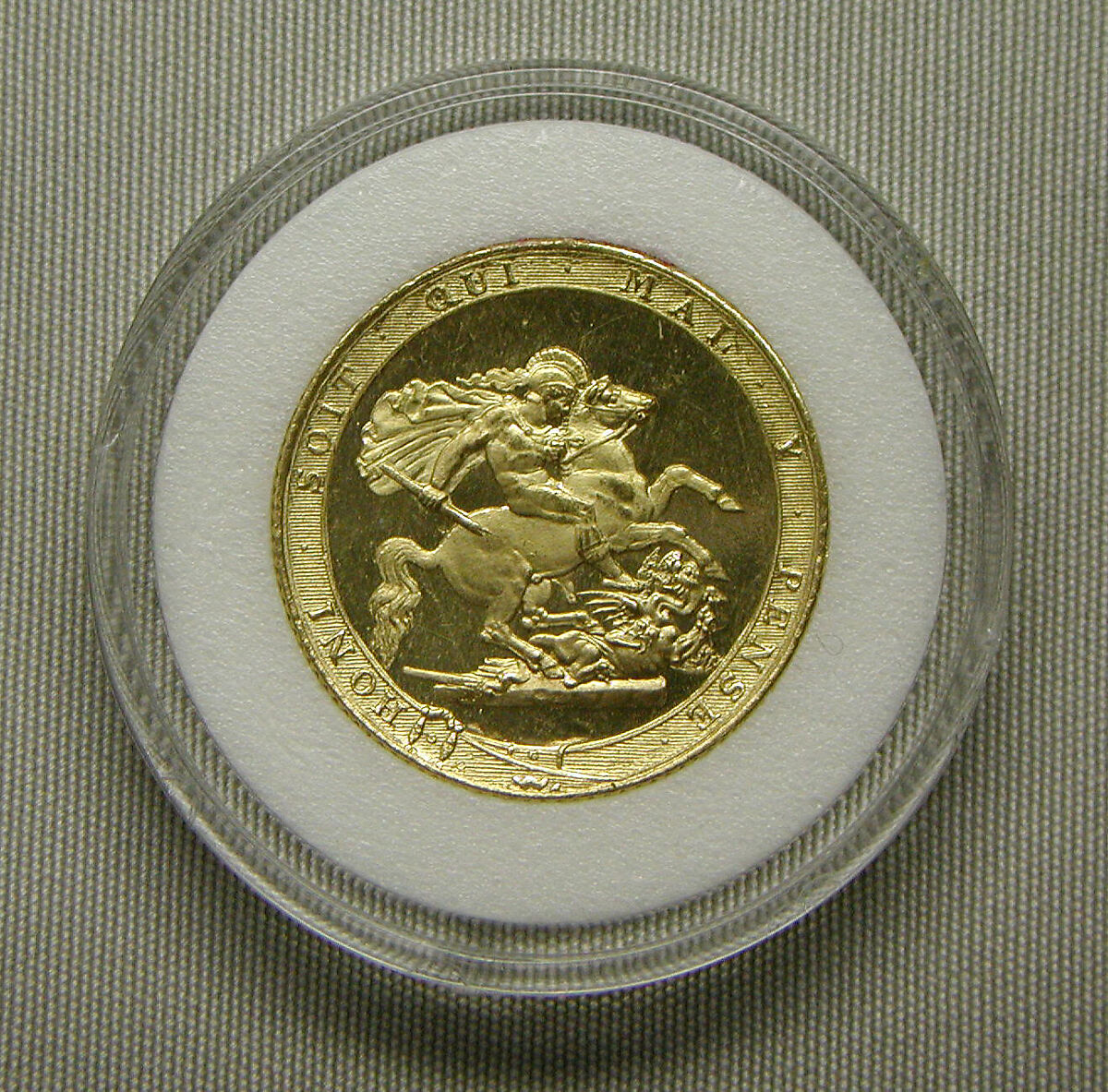 Proof sovereign of George III, Medalist: Benedetto Pistrucci (Italian, 1783–1855, active England), Gold, British