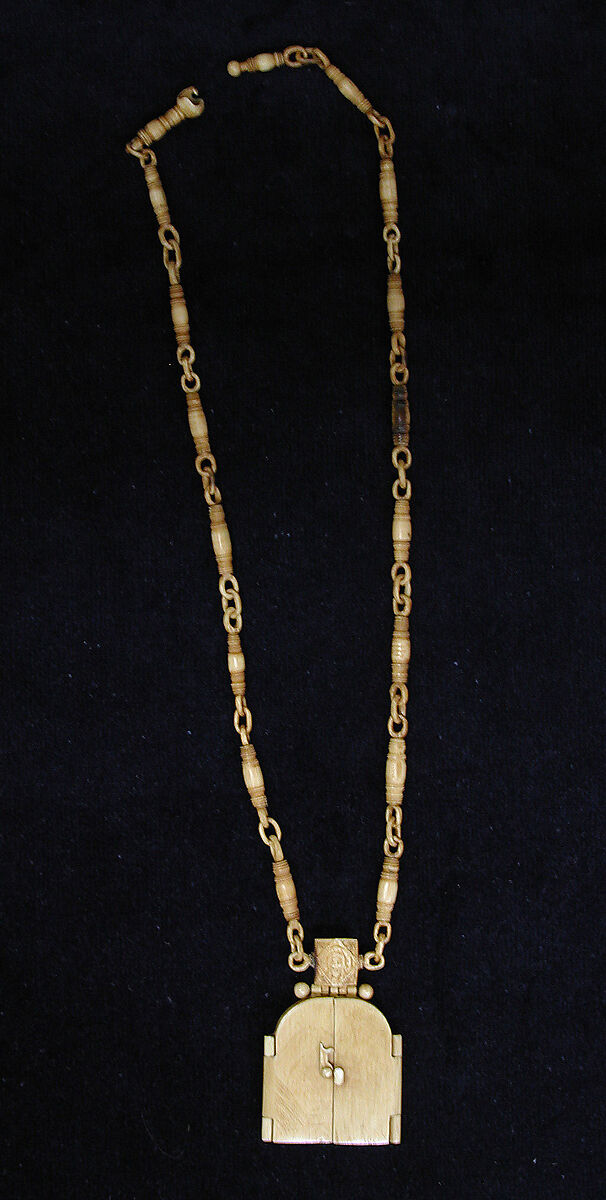 Triptych on a chain, Walrus ivory, Russian