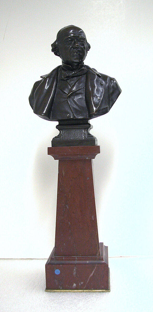 Ferdinand Barbedienne, Henri-Michel-Antoine Chapu (French, Mée-sur-Seine, Seine-et-Marne 1833–1891 Paris), Bronze, on a red marble plinth, French 