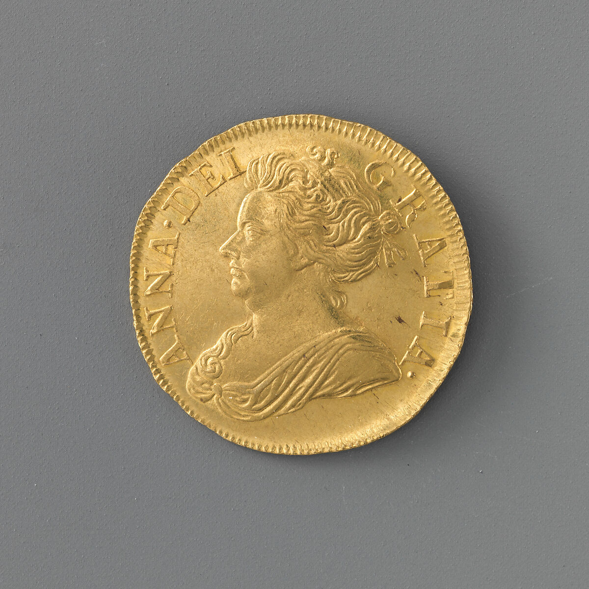 Half guinea of Queen Anne, Medalist: John Croker (British, 1670–1741), Gold, British, London 