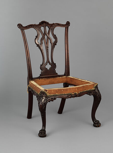 Chippendale style side chair, Tiffany Studios (1902–32), Mahogany, American