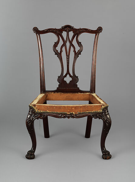 Chippendale style side chair, Tiffany Studios (1902–32), Mahogany, American