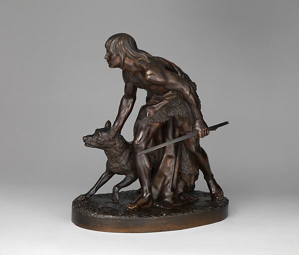 The Indian Hunter, John Quincy Adams Ward (American, Urbana, Ohio 1830–1910 New York), Bronze, American