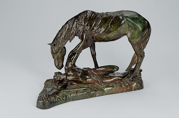 Fallen Warrior (Death of the Chief), Gutzon Borglum (American, 1867–1941), Bronze, American 