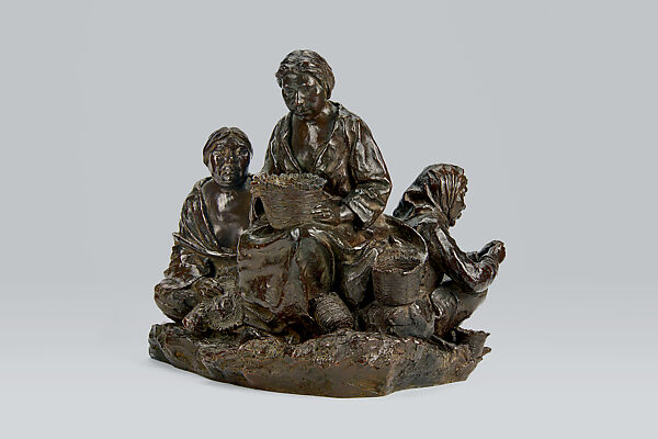 Basket Weavers, Louis McClellan Potter (American, Troy, New York 1873–1912 Seattle, Washington), Bronze, American 