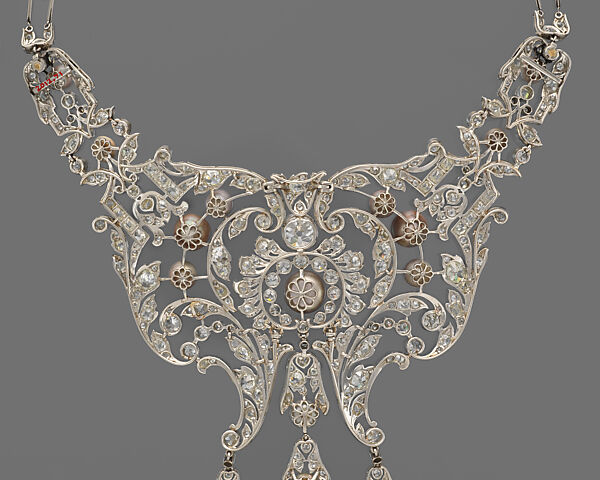 Necklace, Dreicer &amp; Co. (American, New York, 1868–1927), Diamonds, natural pearls, and platinum, American