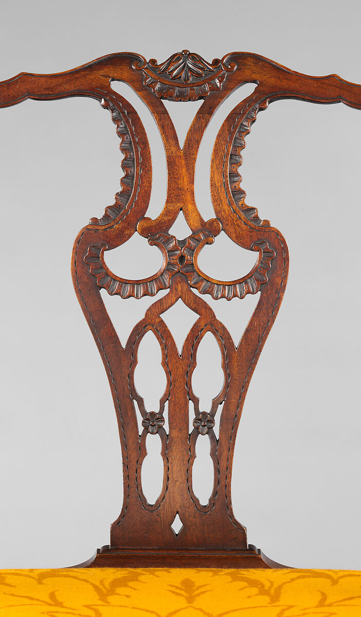 Armchair, Mahogany, red oak, sweet gum, ash; upholstery (modern), American