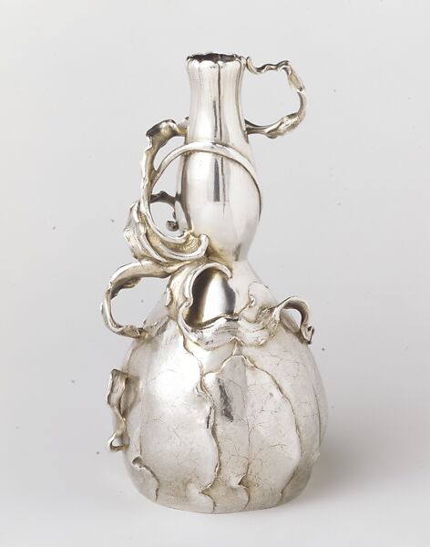 Vase, Designed by Philippe Wolfers (Belgian, 1858–1929), Silver, partly gilded, Belgian, Brussels
