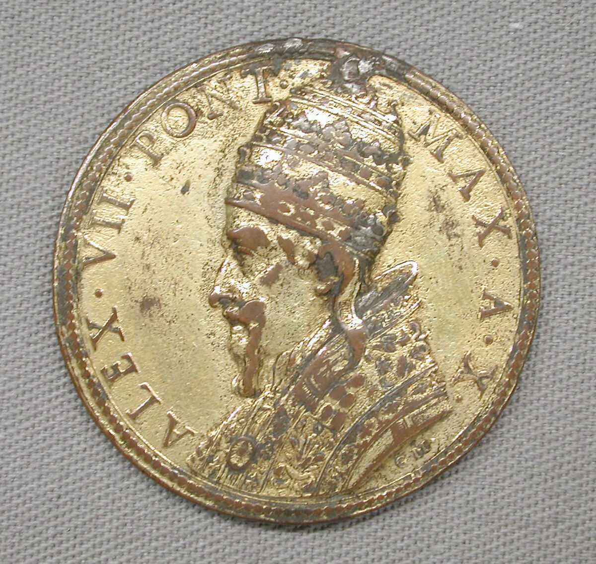 Pope Alexander VII, Medalist: Gasparo Morone (Italian, born Milan (?), died Rome, 1669), Gilt bronze, Italian 