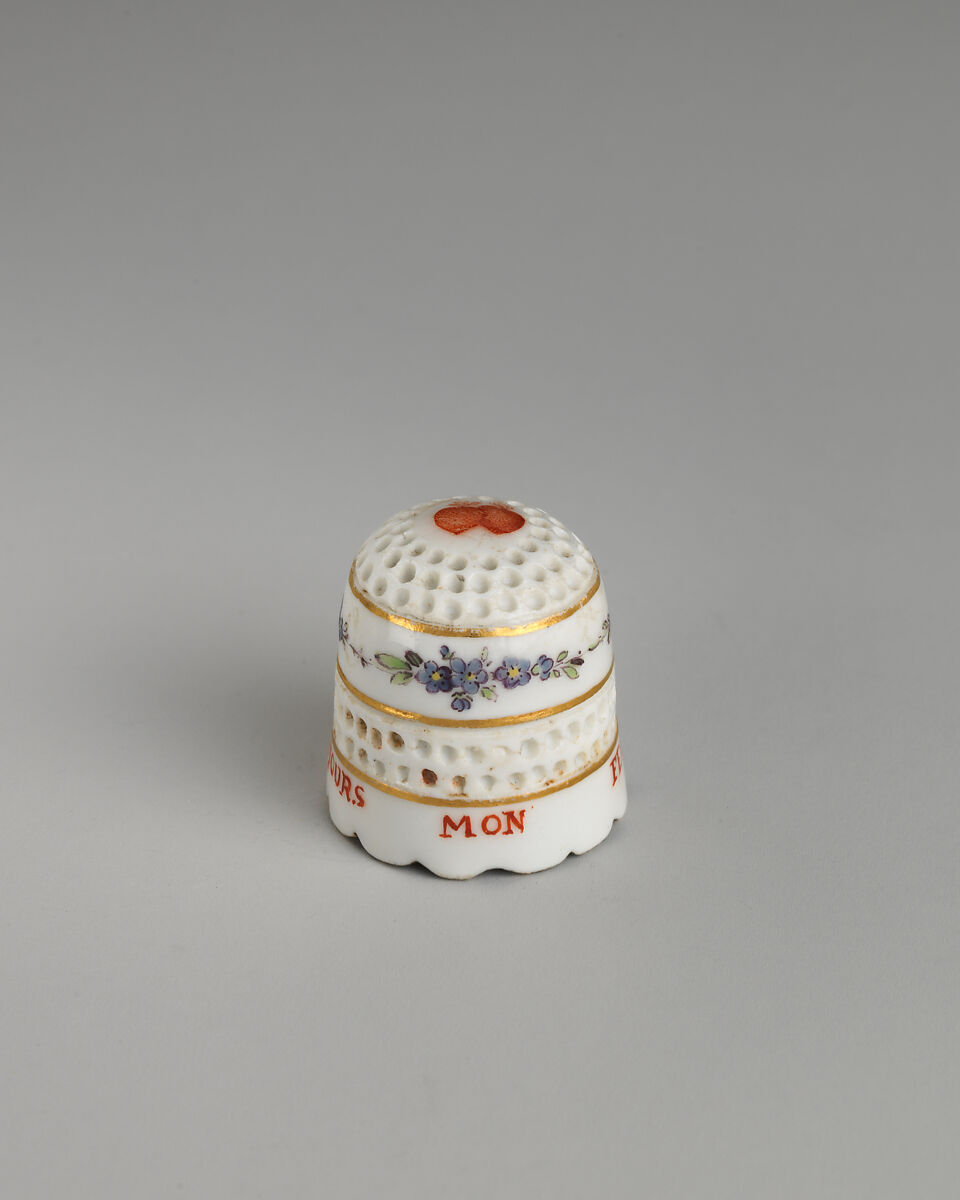 Thimble, Soft-paste porcelain, French 