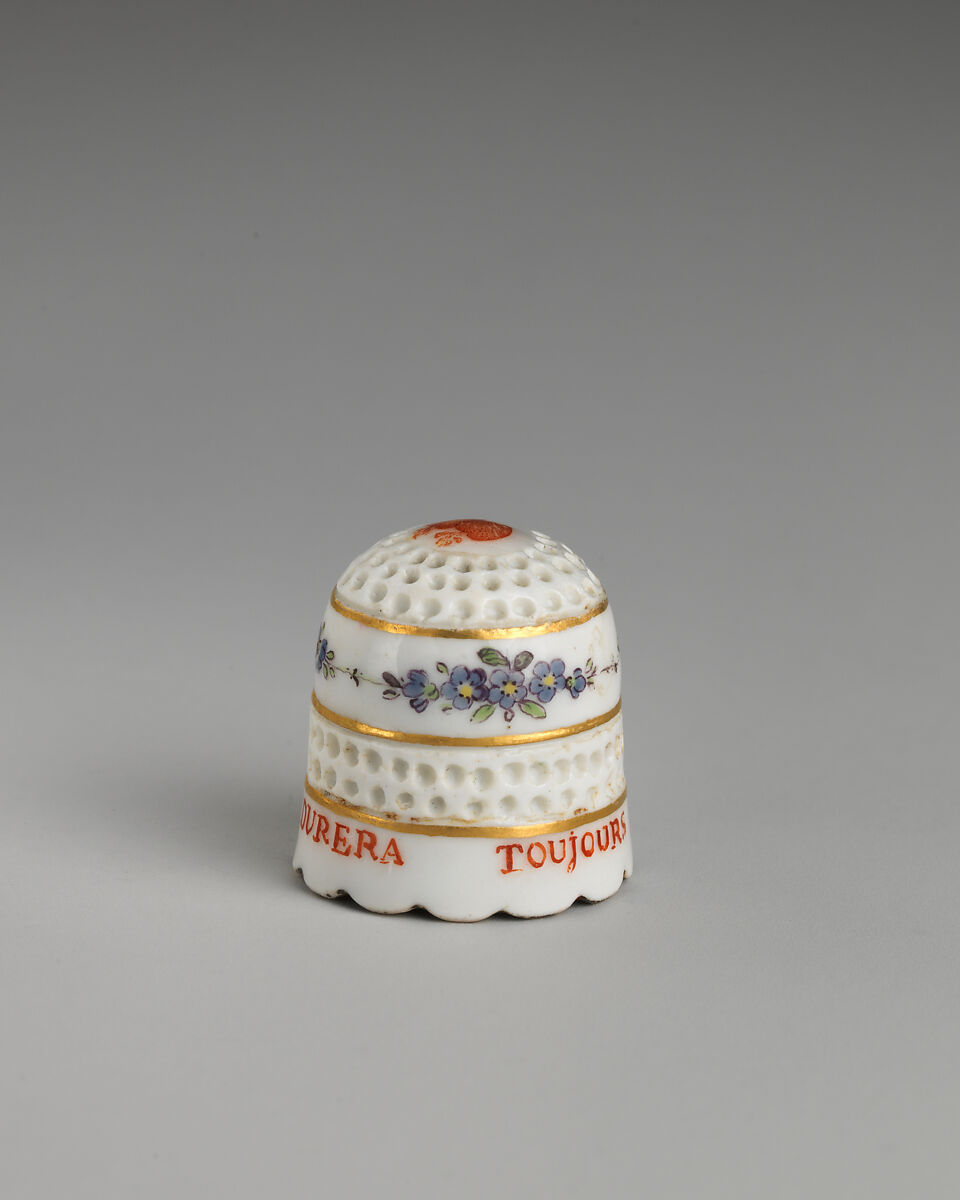 Thimble, Soft-paste porcelain, French
