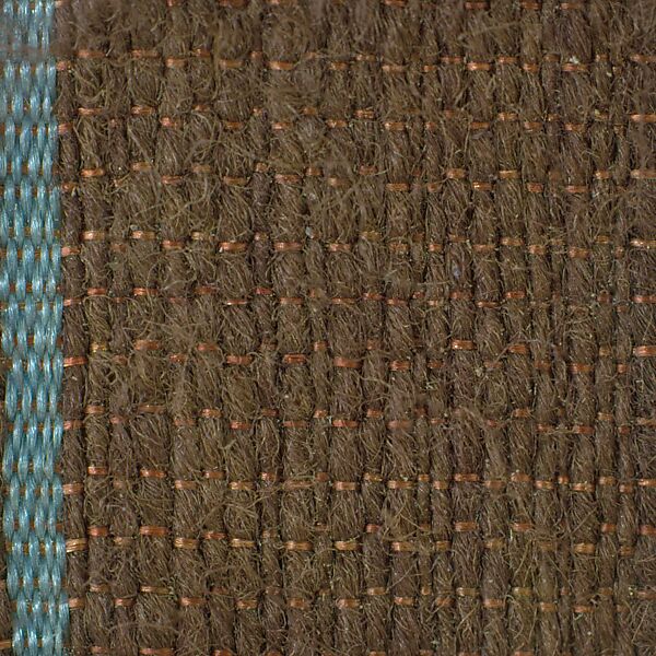 Textile sample book, Paper, cloth binding, with attached samples of fustian (variety of warp and weft combinations in wool, silk, linen, and cotton); warp: cotton dyed in dark brown, spun and Z twist/no ply, 30–32 per cm; warp: silk dyed in light blue, no visible twist/no ply, 12 per 0.1 cm; weft: silk dyed in pink, no visible twist/no ply, 28 per cm, British