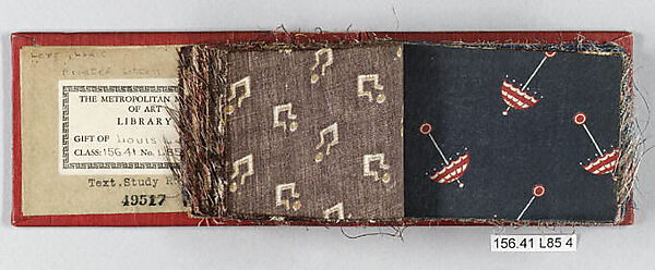 Textile Sample Book, Louis Long, Cotton, European