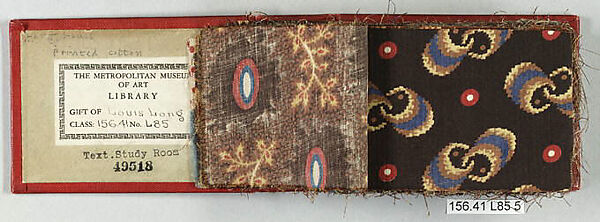 Textile Sample Book, Louis Long, Cotton, European