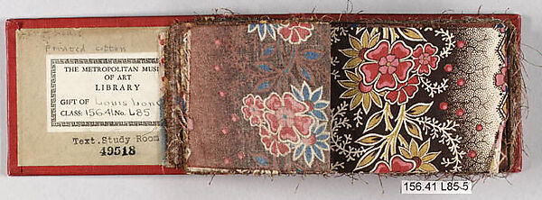 Textile Sample Book, Louis Long, Cotton, European