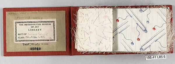 Textile Sample Book, Louis Long, Cotton, European