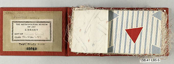 Textile Sample Book, Louis Long, Cotton, European 