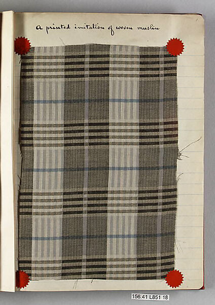 Textile Sample Book, Assembled by Louis Long, American, New York, New York