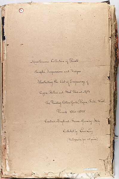 Textile Sample Book, Assembled by Louis Long, European