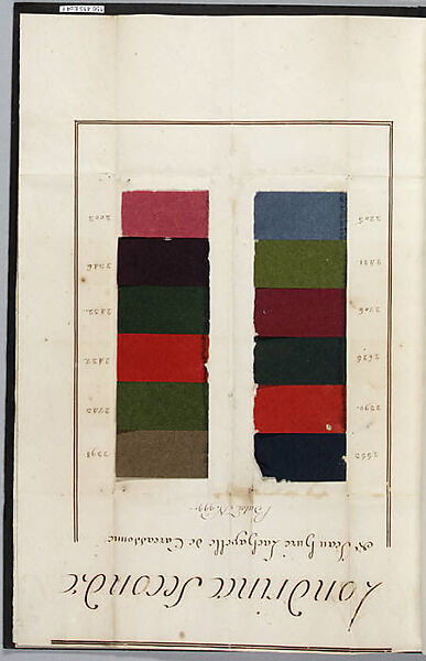 Enchantillon de drap du XVIIIme siecle, Pennautier, French