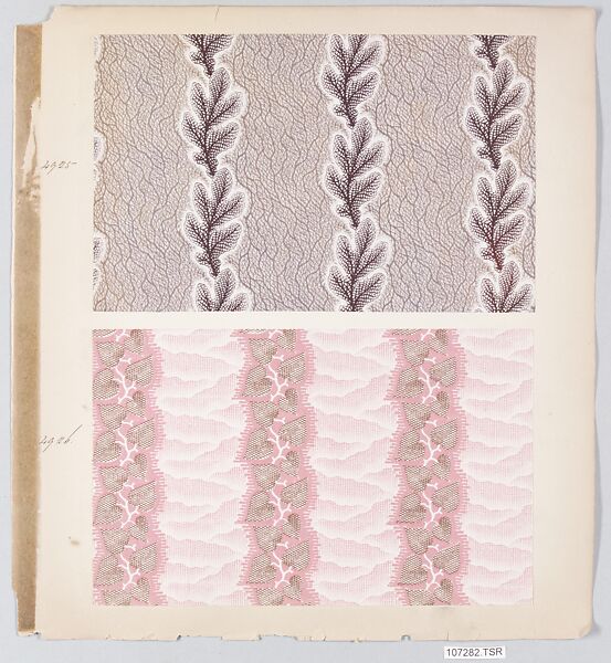 Textile Sample Book, Cylinder printed cotton on paper, British 