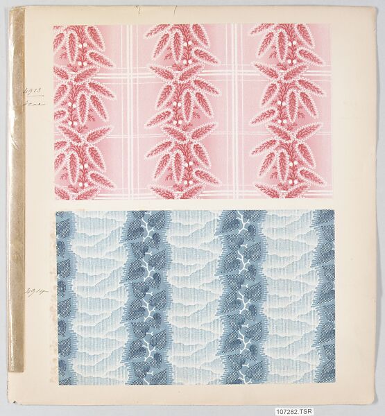 Textile Sample Book, Cylinder printed cotton on paper, British
