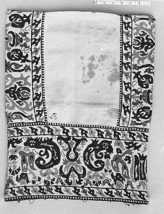 Pillowcase, Silk on linen, Greek Islands 