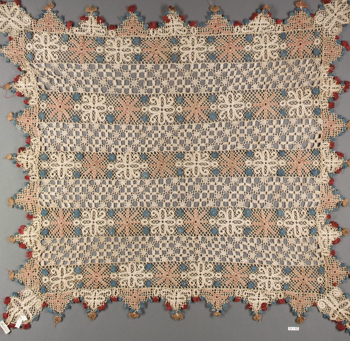 Cover, Embroidered net, Italian