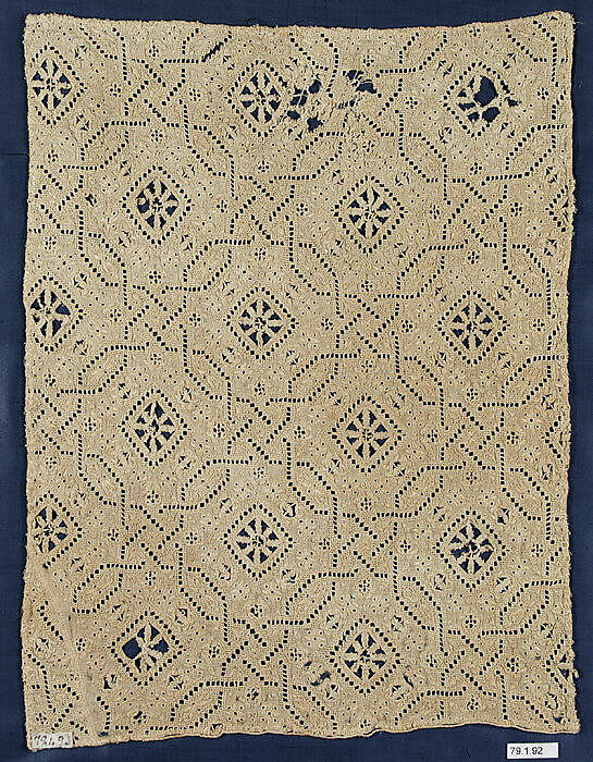 Square, Linen, cutwork, possibly Greek 