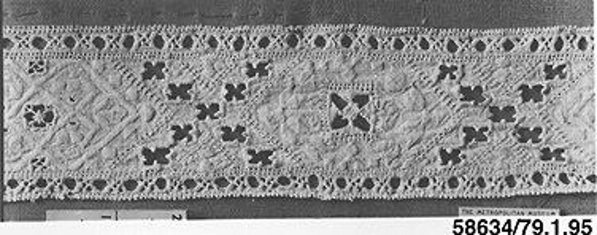 Strip, Linen, cutwork, Italian 