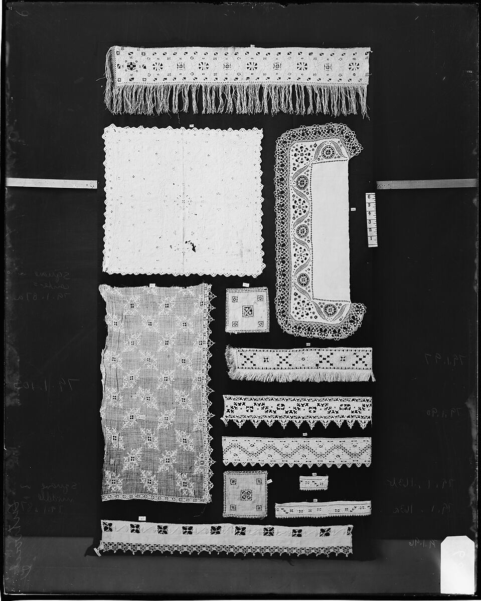 Strip, Linen, cutwork, Spanish 