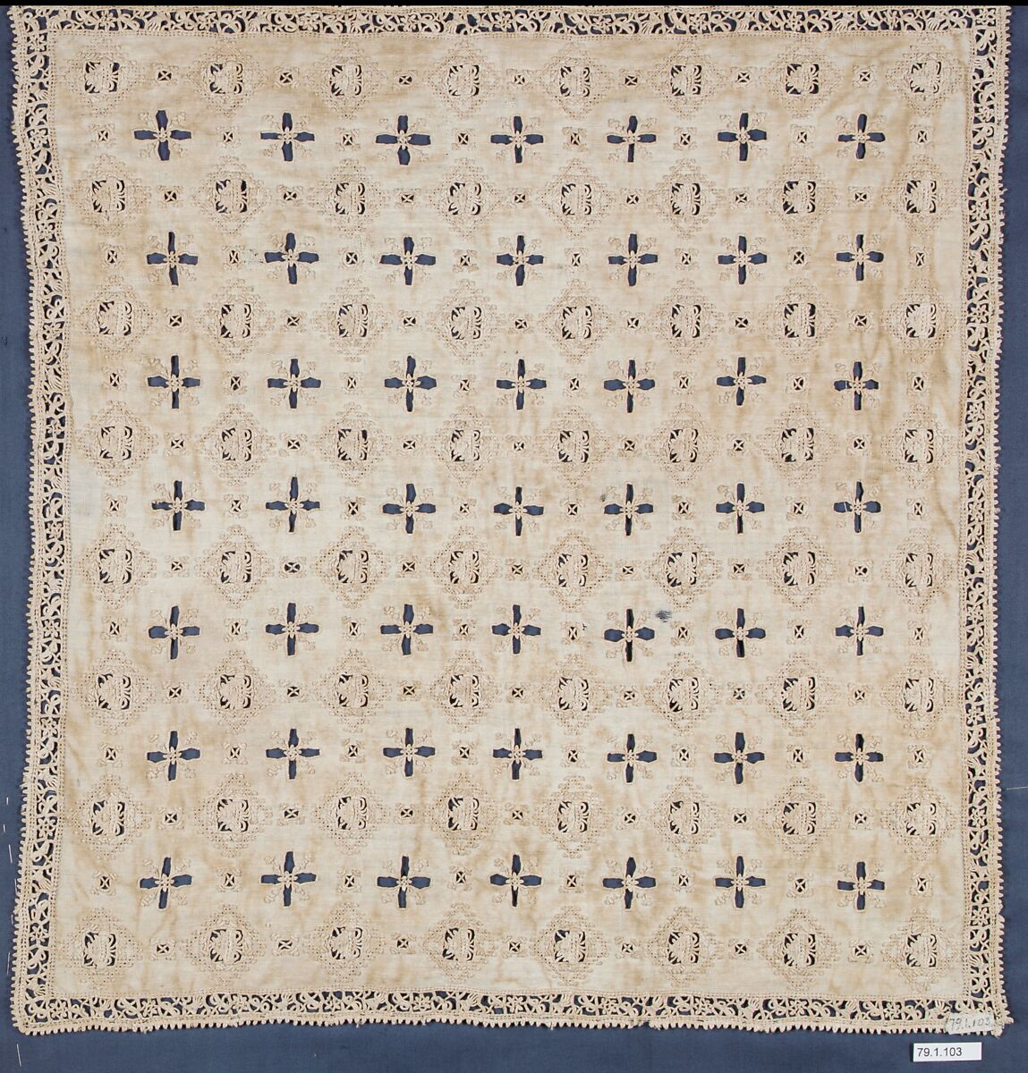 Cover, Linen, cutwork, possibly Spanish