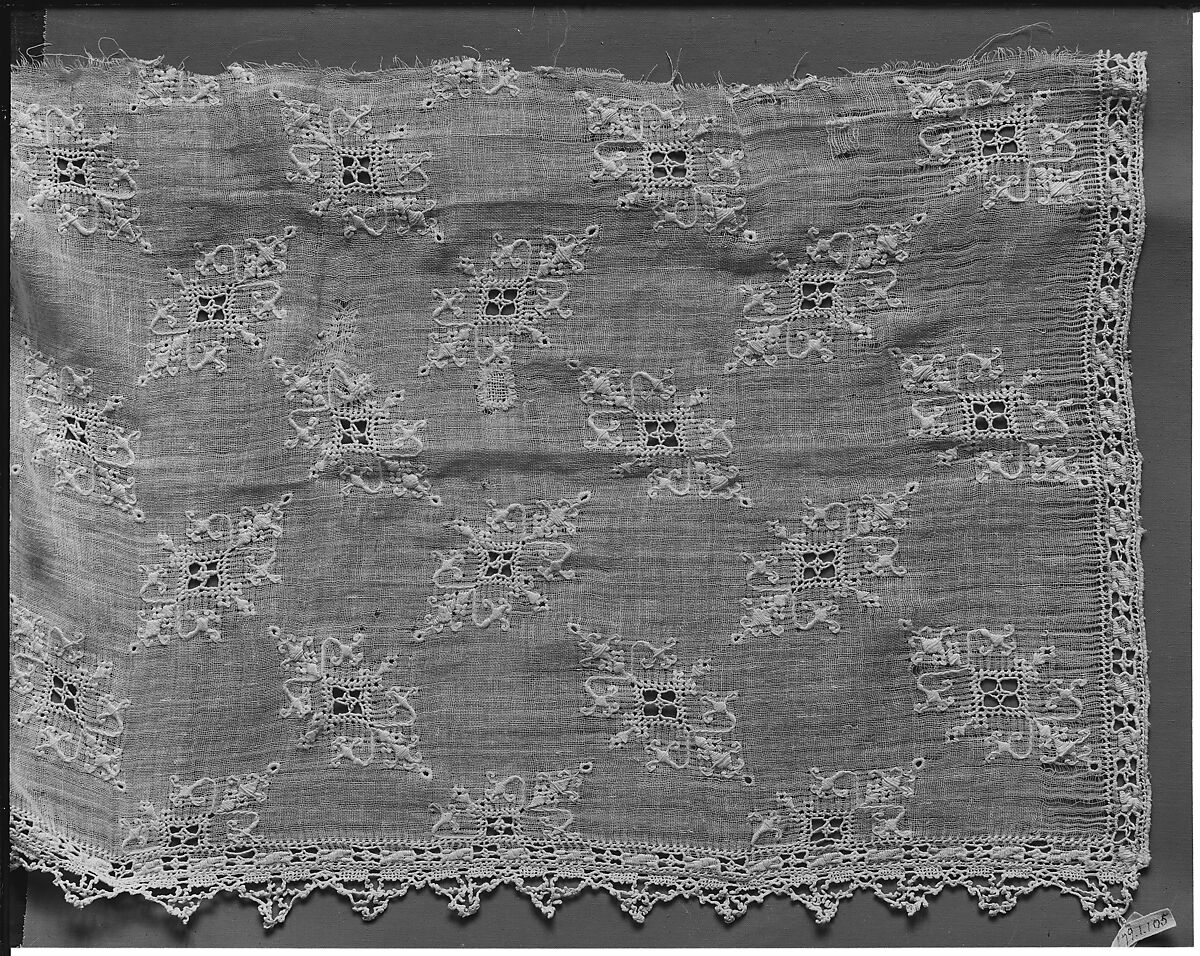 Fragment, Cutwork, Italian 