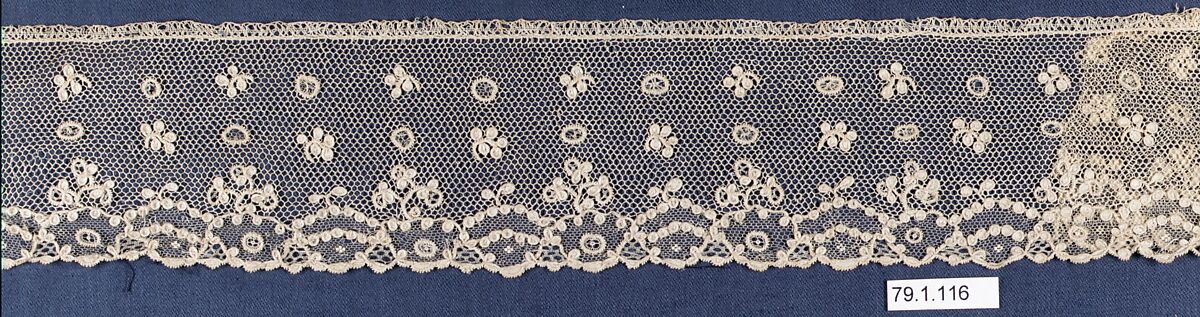 Strip, Needle lace, point d'Alençon, French