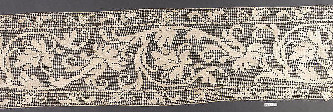 Border, Embroidered net, Italian 