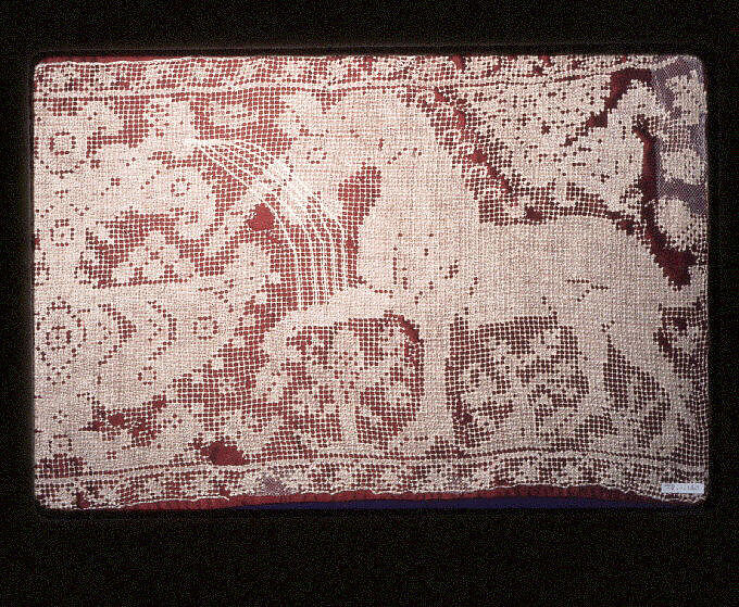 Border, Embroidered net, French